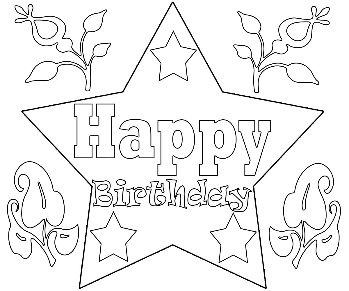 Best Happy Birthday Coloring Pages For Adults Babes Free Coloring Pages