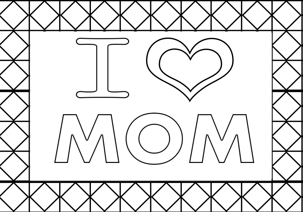 I Love Mommy Coloring Pages