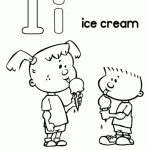 I is for Ice cream coloring pages