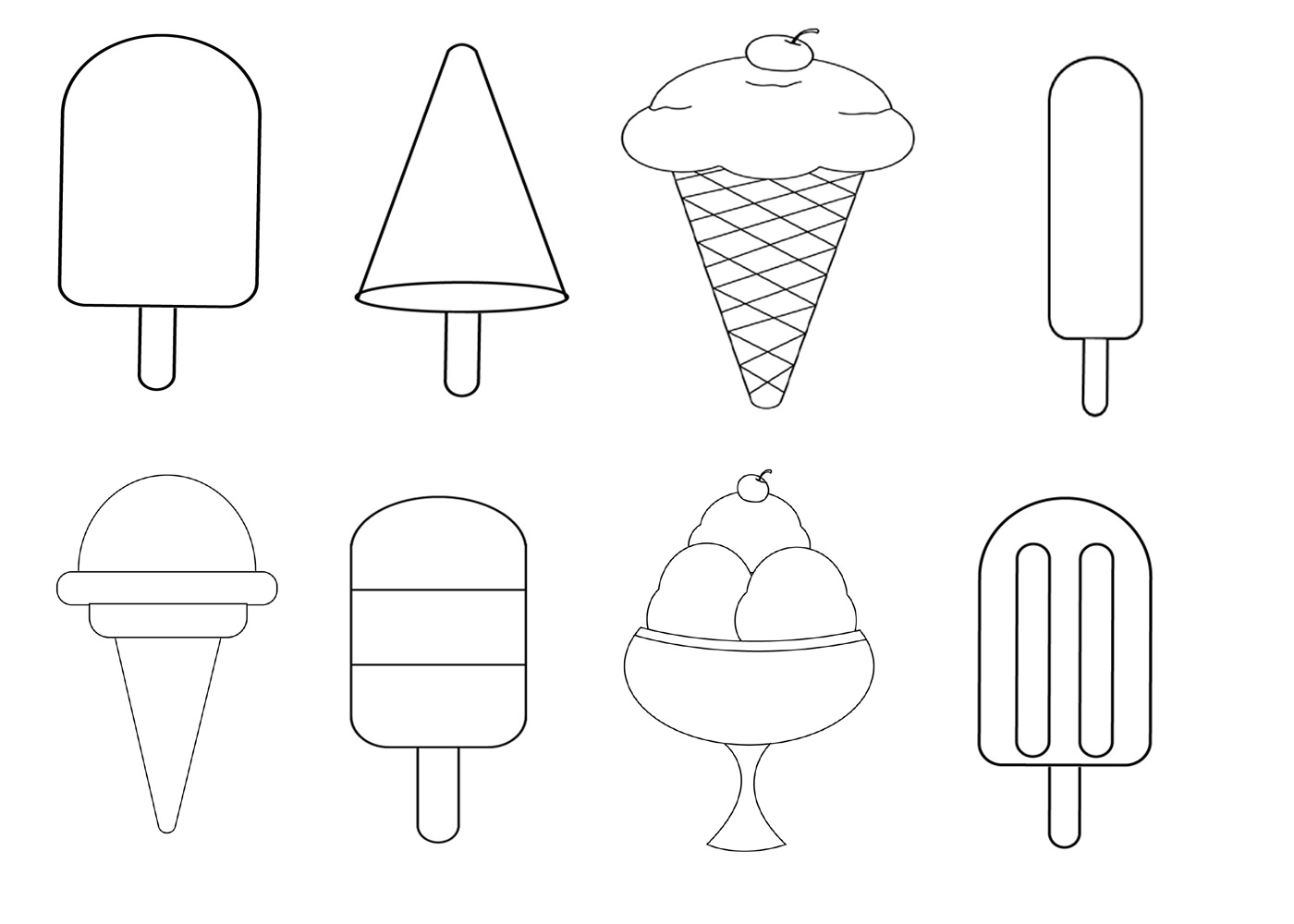 Ice Cream Coloring Pages