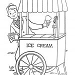 Ice cream seller coloring pages