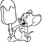 Jerry with Ice cream coloring pages online