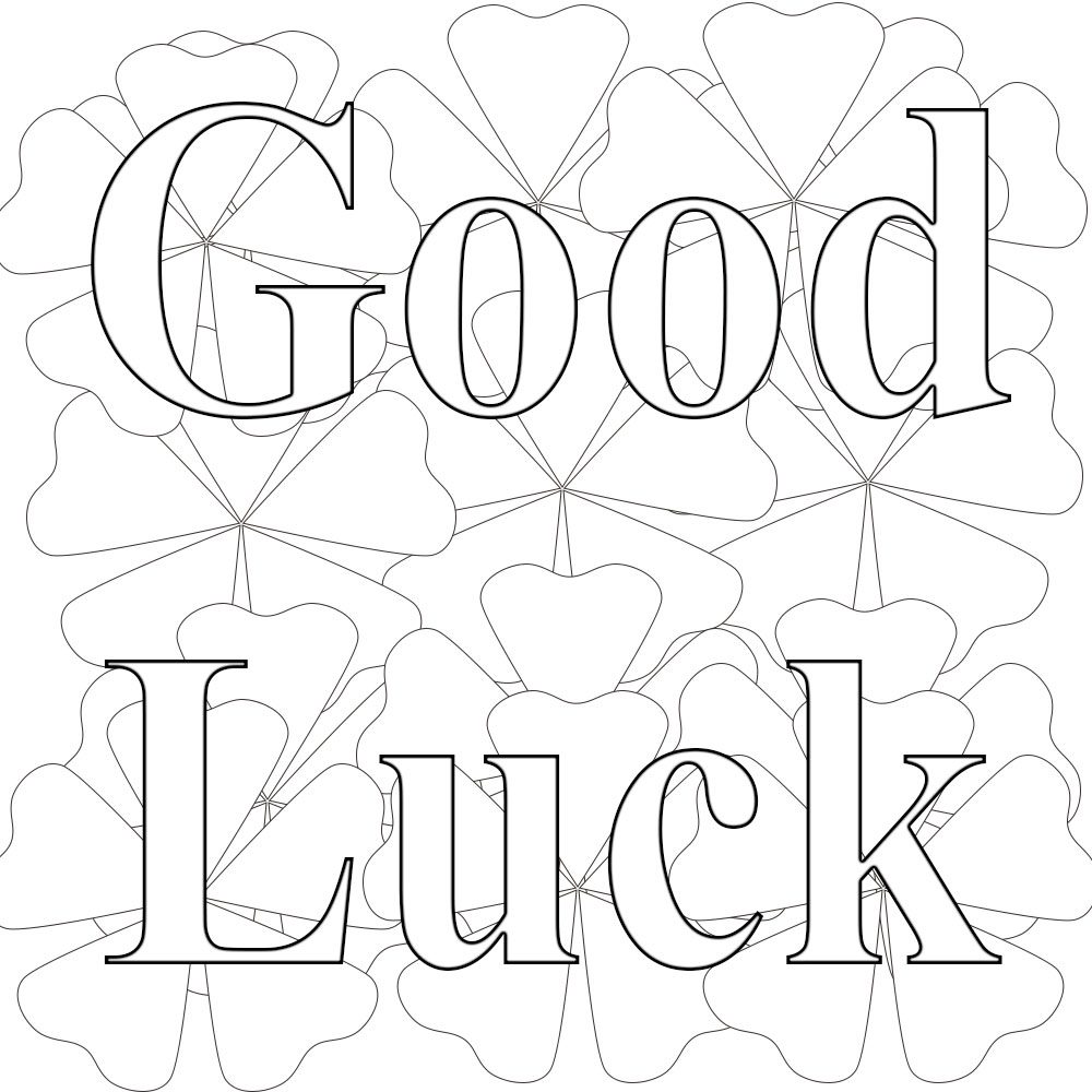 Good Luck Coloring Pages Printable