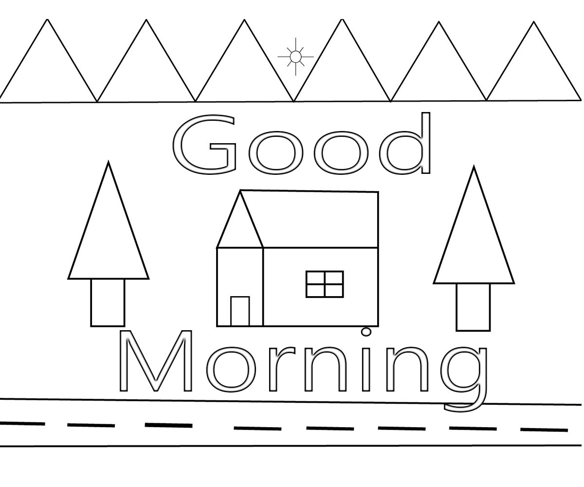 Good Morning Coloring Pages Free Download