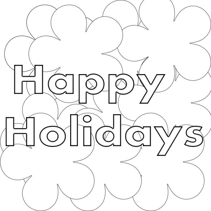 Happy Holidays Coloring Pages printable