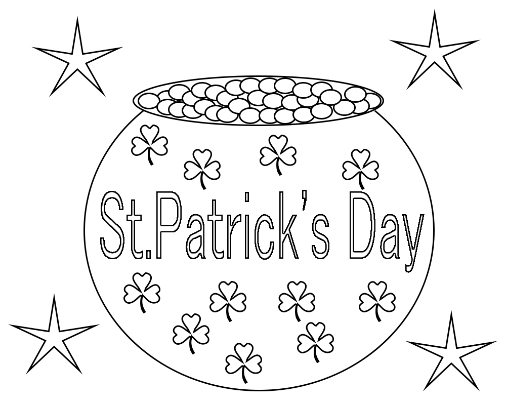 St.Patrick's Day Coloring Pages Printable Free