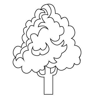 Tree coloring page