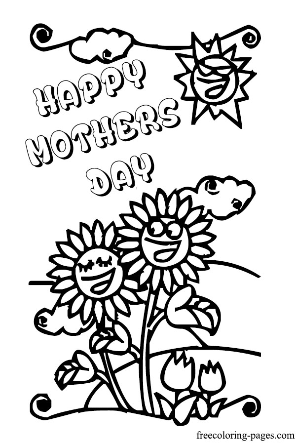 Happy Mothers Day Coloring Pictures