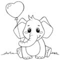 elephant coloring pages for kids