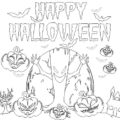 horror scary halloween coloring pages